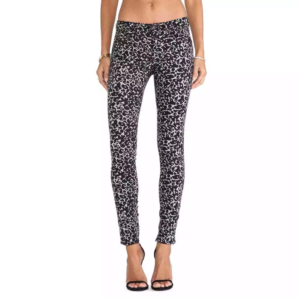 Rag & Bone The Skinny Amoeba Print Jeans Womens 29 Black Gray
